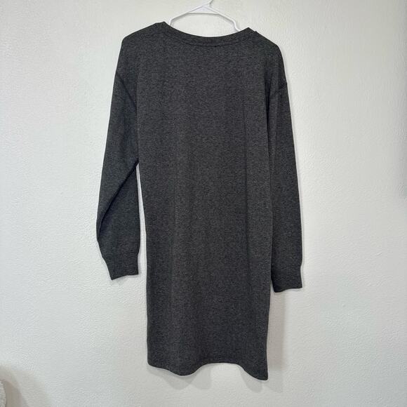 Cabi Put On Dress 3650 Gray Ruched Waist Sweatshirt Mini Casual Dress Small - Picture 4 of 6